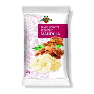 Mandula szeletelt 75g Naturfood