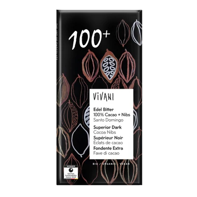 Étcsokoládé 100% BIO 80g Vivani