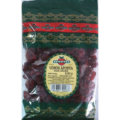 Aszalt vörösáfonya 100g Naturfood