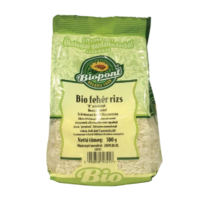 Fehér rizs (hosszúszemű) BIO 500g Biopon