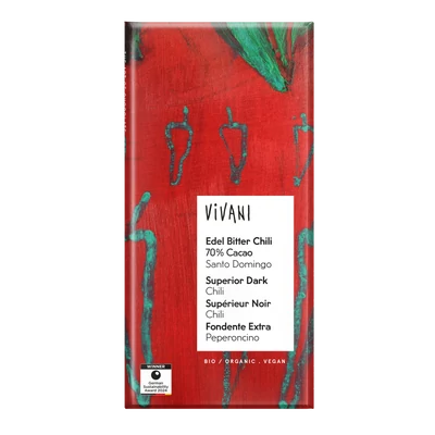 Étcsokoládé chilis BIO 100g Vivani